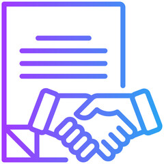 Agreement  icon for strategic planning, website, application, printing, document, poster design, etc