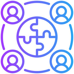 Cooperation  icon for strategic planning, website, application, printing, document, poster design, etc