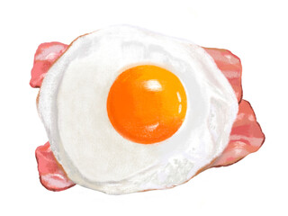 ベーコンエッグ（半熟）