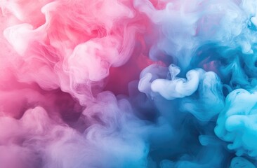 Abstract swirls of pink and blue inks