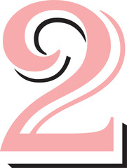 digit, font, metallic, number, shiny, silver, three-dimensional, second, isolated, 2, icon, metal, number two, front, colours, render2,22,222