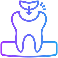 Tooth filling icon for dental, website, application, printing, document, poster design, etc