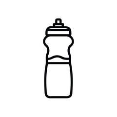 Line art illustration of a sports water bottle