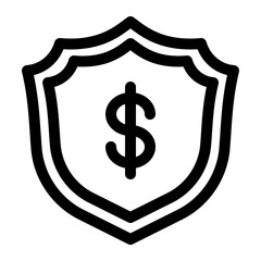 Financial Security Shield Icon