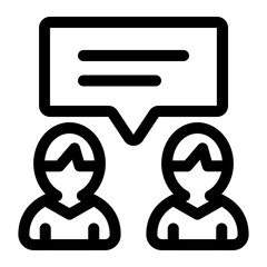 Two People in Conversation