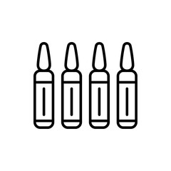 Vector line icon related to ampoule. Perfect Line. Editable Stroke.