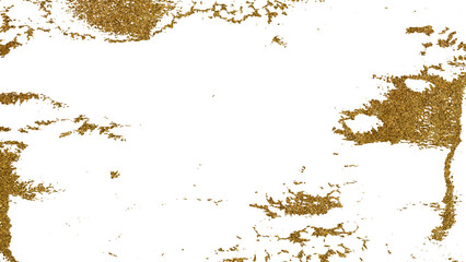Golden paint brush stroke glittering texture.