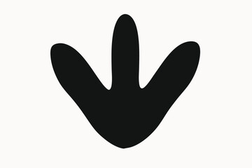 Obraz premium Bird Footprint Vector Graphic Illustration of a Bird's Claw Mark