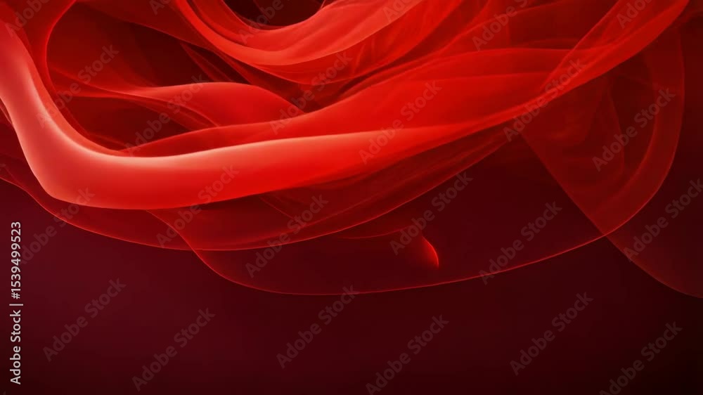 Poster abstract flowing red shapes background motion graphic design element, modern curves and translucent 