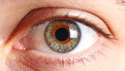 Closeup Human Eye Macro Shot.