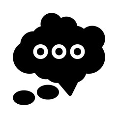 thought bubble glyph icon