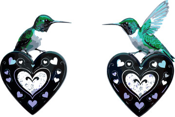 two birds with heart © sojibahmad