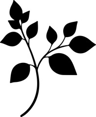 vector illustration of a branch with leaves