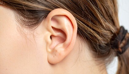 Womans Ear with Closeup Profile.