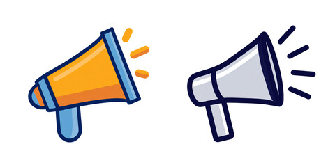  illustration of a hand holding a black megaphone, a symbol of business communication