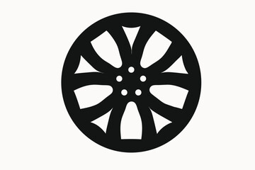 Elegant Black and White Wheel Design A Stylish Automotive Icon