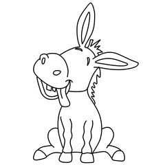 sketch of silly donkey pose