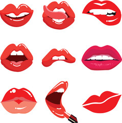 Nail polishes and lipsticks vector file