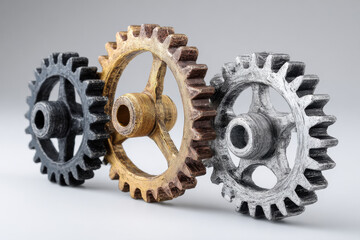 Studio shot of cog wheels