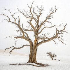 Fototapeta premium lonely tree in snow