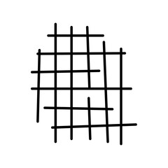 Hand Drawn Grid Shape Vector Illustration