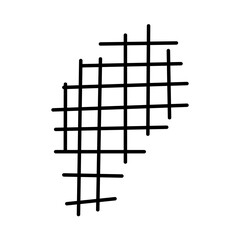 Hand Drawn Grid Shape Vector Illustration