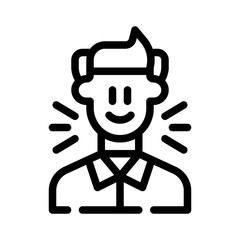 business person line icon