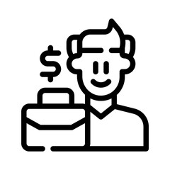 Sales Representative line icon