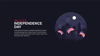 vector 4th of july american independence day poster
