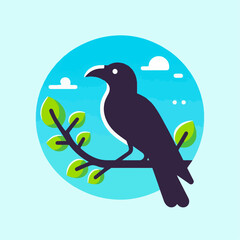 Naklejka premium crow vector illustration