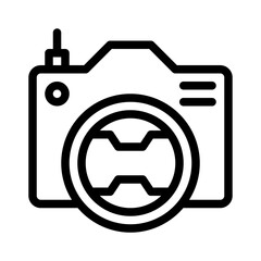 lens cap line icon