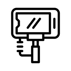 selfie stick line icon