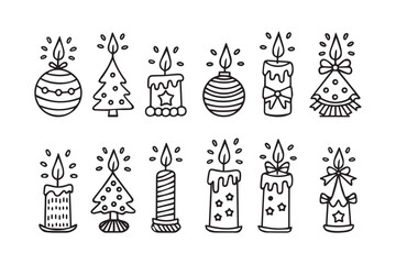 set of vector christmas decorations