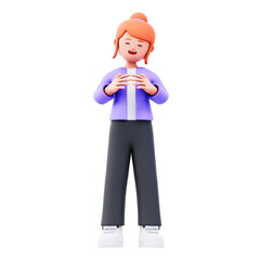 blushed woman 3d illustration