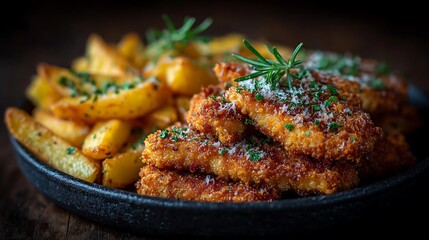 Crispy chicken with parmesan