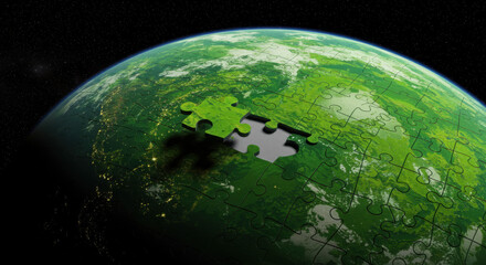 Earth Puzzle Missing Piece. (1)