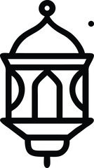 Elegant Arabic Lantern Icon Islamic Festive Decoration Design
