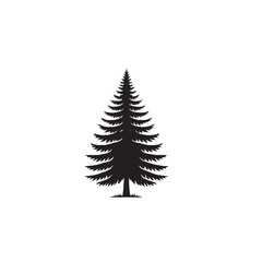 Elegant Pine Tree Silhouette – Nature, Evergreen Beauty & Minimalist Design