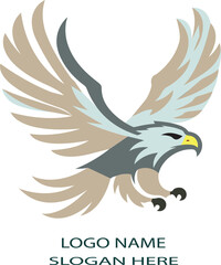 Flying Eagle logo icon vector .