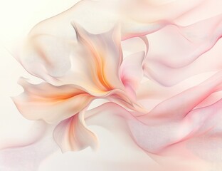 Obraz premium Abstract floral design, soft pastel hues, flowing lines