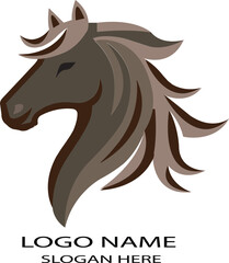 Horse head logo icon vector .