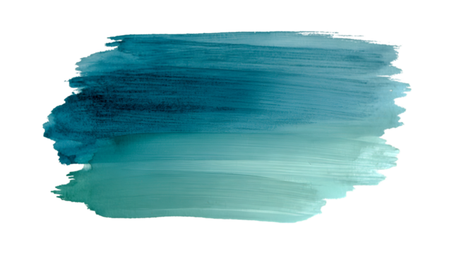 Abstract teal watercolor paint strokes texture background