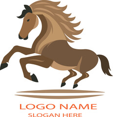 Horse logo icon vector .