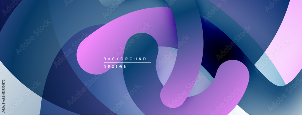 Poster Abstract fluid shapes, vibrant colors blend. Modern design, smooth gradients create dynamic composition. Background element for projects.