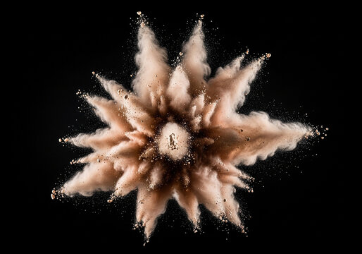 Colorful Powder Explosion with Dramatic Lighting on Black Background &ndash; High-Energy Visual for Advertising, Events, Sports, Product Promotions, and Creative Campaigns