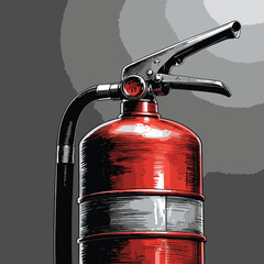 fire extinguisher vector art illustration