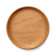 Elegant round wooden tray for serving, home decor, or product display.