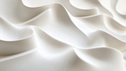 Obraz premium Abstract, wavy, white material texture