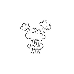 hand drawn comic bombs and explosions