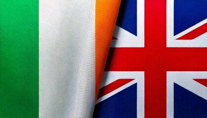 イギリスとアイルランドの国旗。(UK flag and Ireland flag.)
